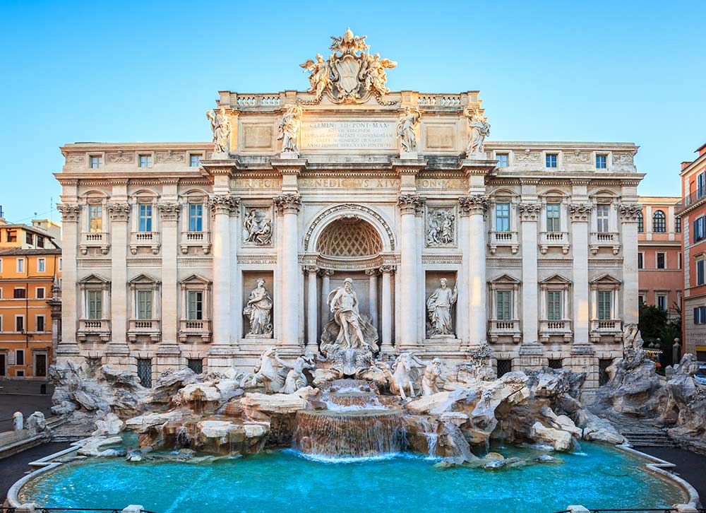 Fountain Di Trevi Is Made From The Same Material As The Colosseum